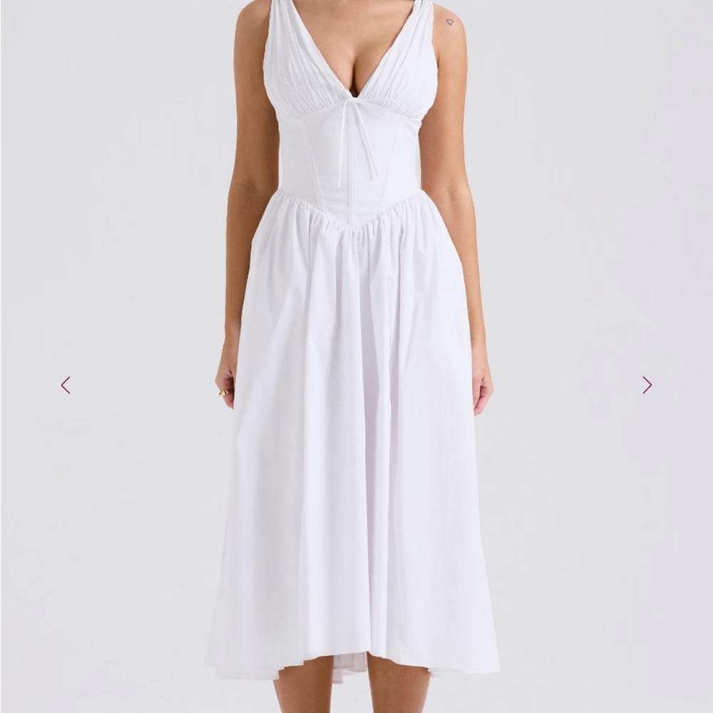 House of CB White Midi Dress